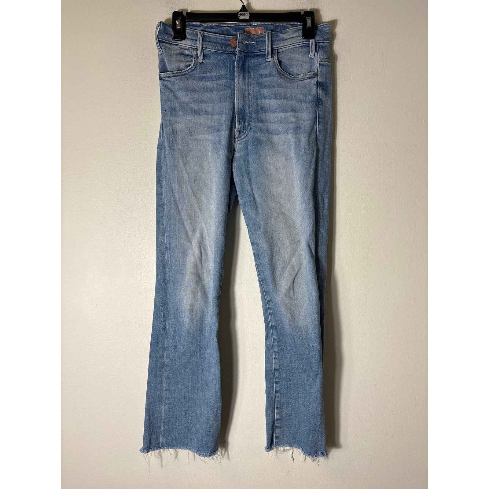 Mother "The Hustler Ankle Fray" Light Wash Blue Jeans 26