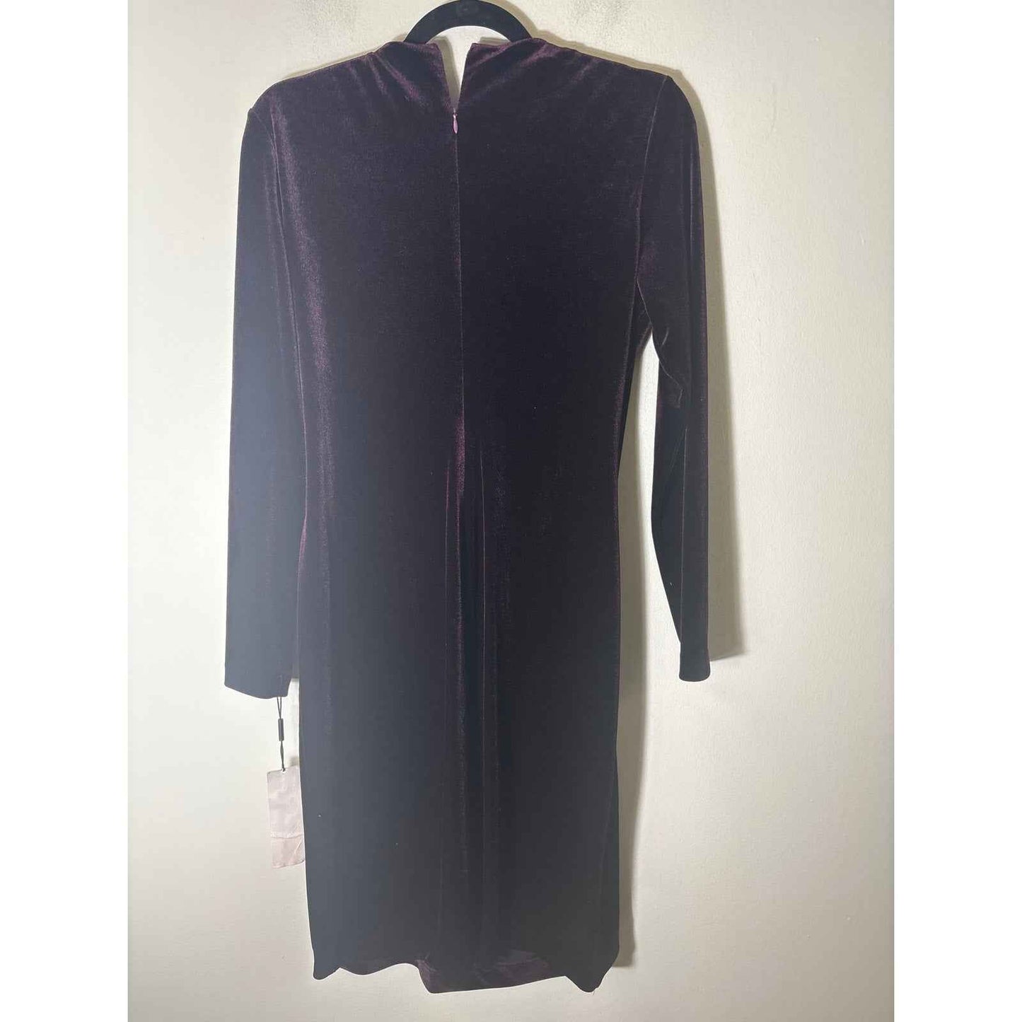 Calvin Klein Eggplant Velvet Cocktail Dress Sz 8