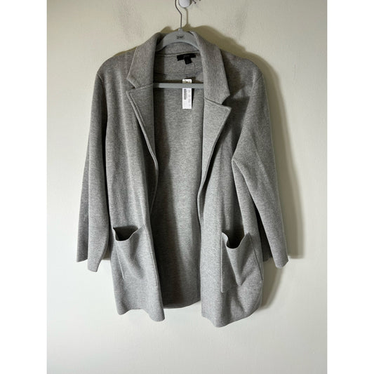 NWT J.Crew Men's Gray Long Sleeve Open Cardigan with Pockets Sz L