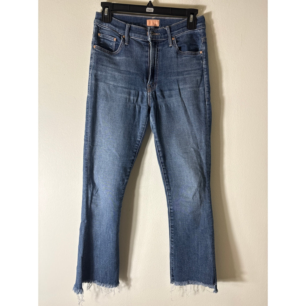 Mother The Insider Crop Step Fray Girl Crush Color Denim Sz 28