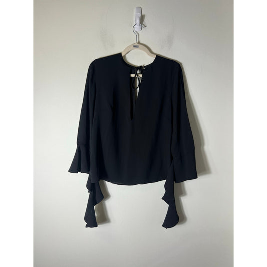 C/Meo Collective Black Long Sleeve Blouse Sz L