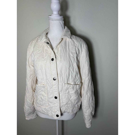 Bella Dahl White Quilted Jacket Sz M