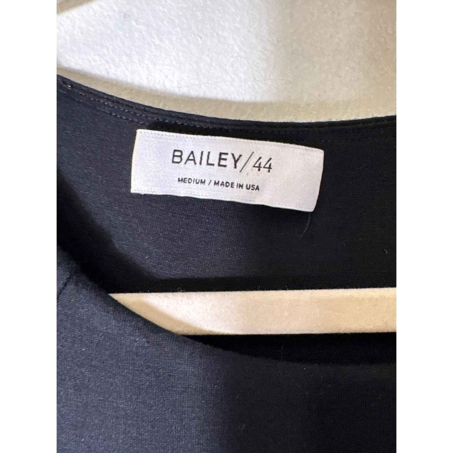 Bailey/44 Black Long Sleeve Mixed Media Knee Length Dress Sz M