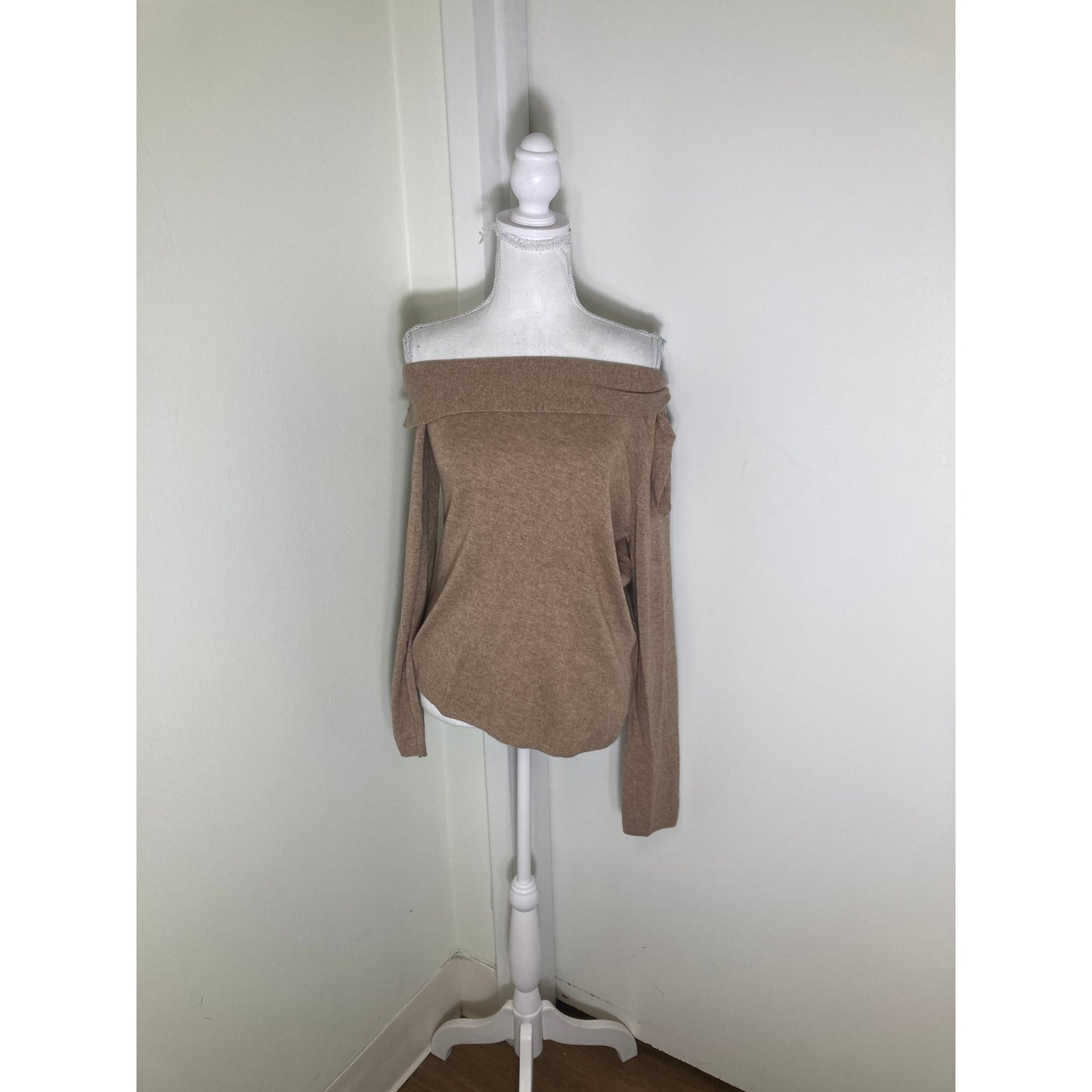Figue Brown A Symmetrical Neck Sweater Sz m