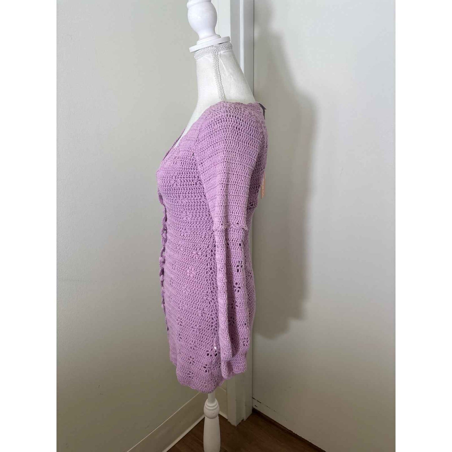 NWT Alice McCall Lavendar Crochet Mini Dress Sz 2