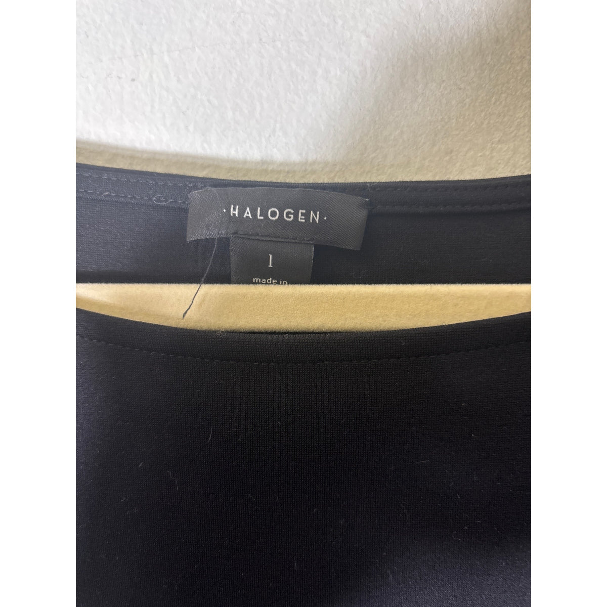 Halogen Black 3/4 Bell Sleeve A-Line Top Sz 1