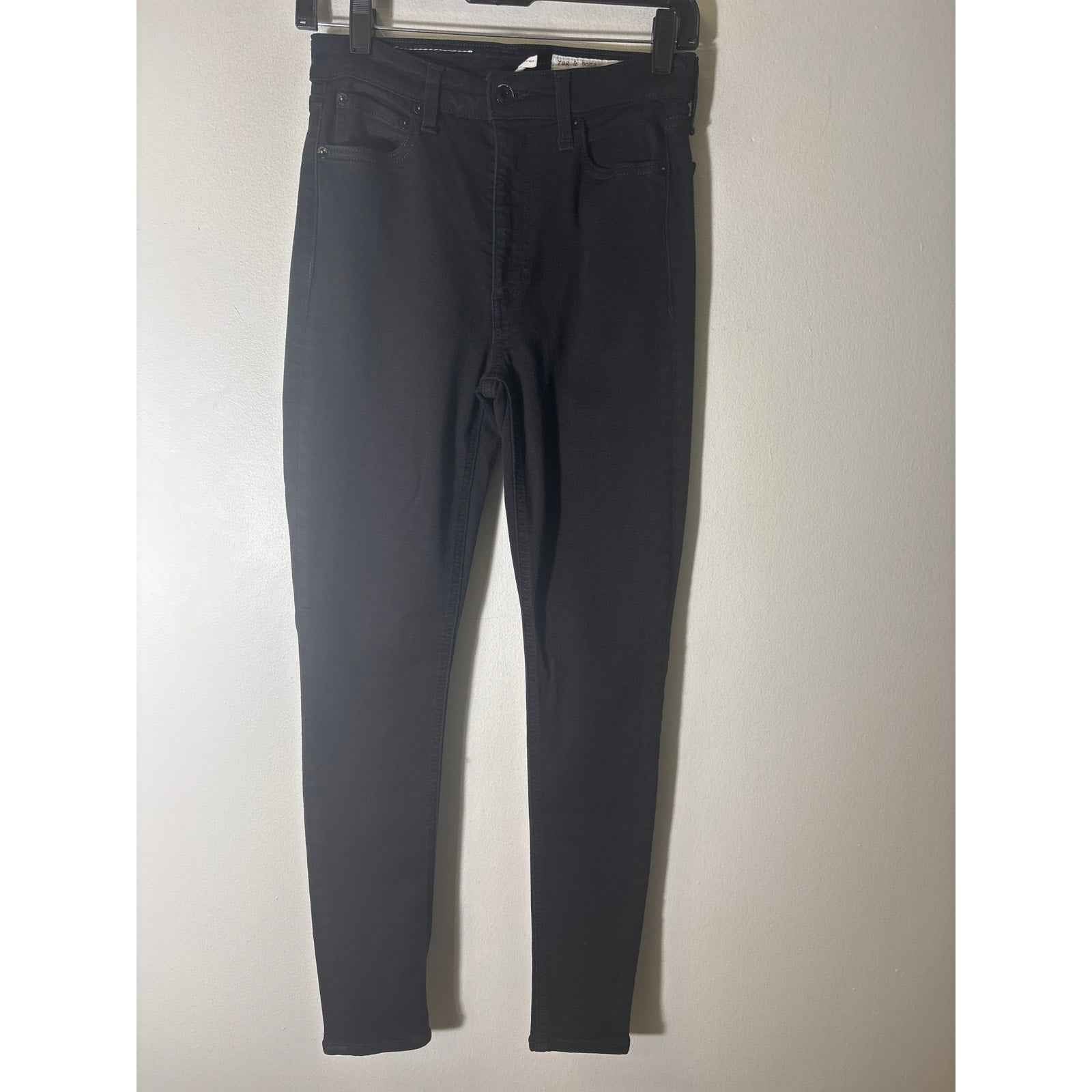 Rag & Bone Black High Waist Skinny Jeans Sz 27