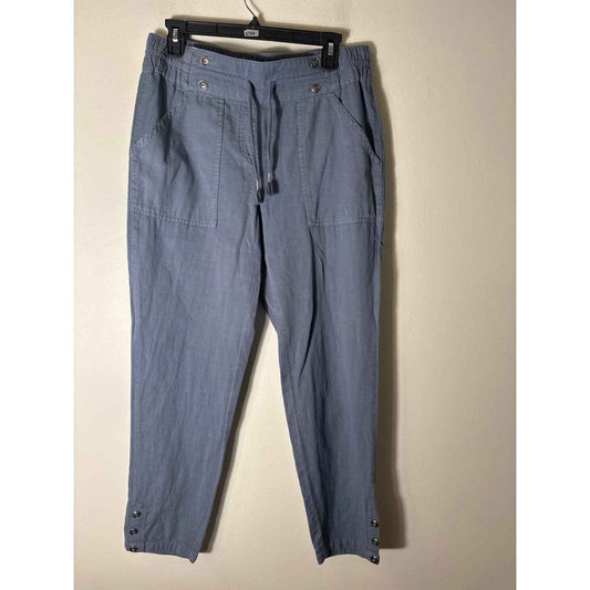 Tribal Blue Gray Pull On Cotton Blend Pants Sz M