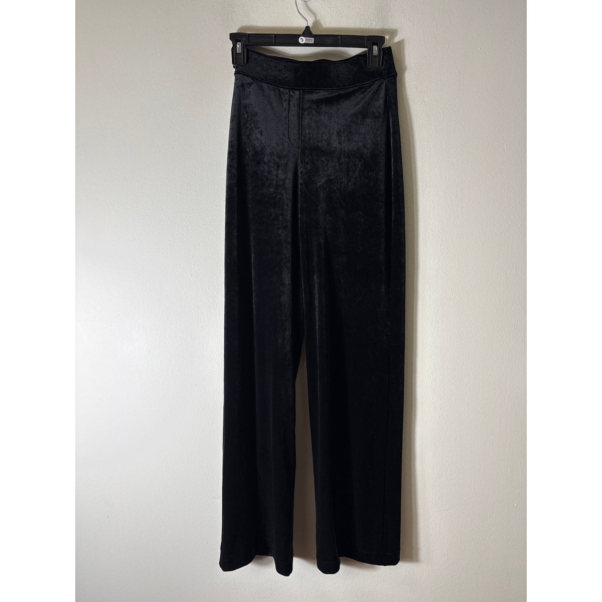 Spanx Black Velour Pull On Flare Leg Pants Sz S