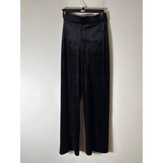 Spanx Black Velour Pull On Flare Leg Pants Sz S