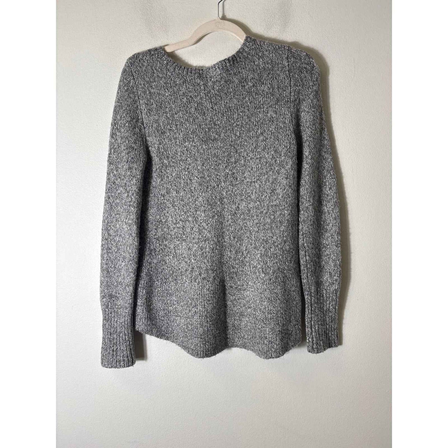 Lou & Grey Gray Heathered Long Sleeve Knit Sweater Sz XS