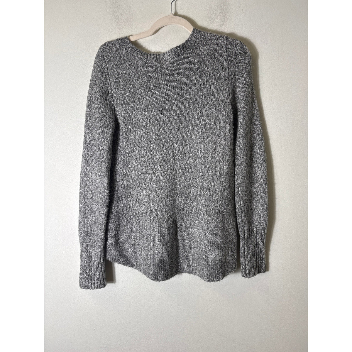 Lou & Grey Gray Heathered Long Sleeve Knit Sweater Sz XS