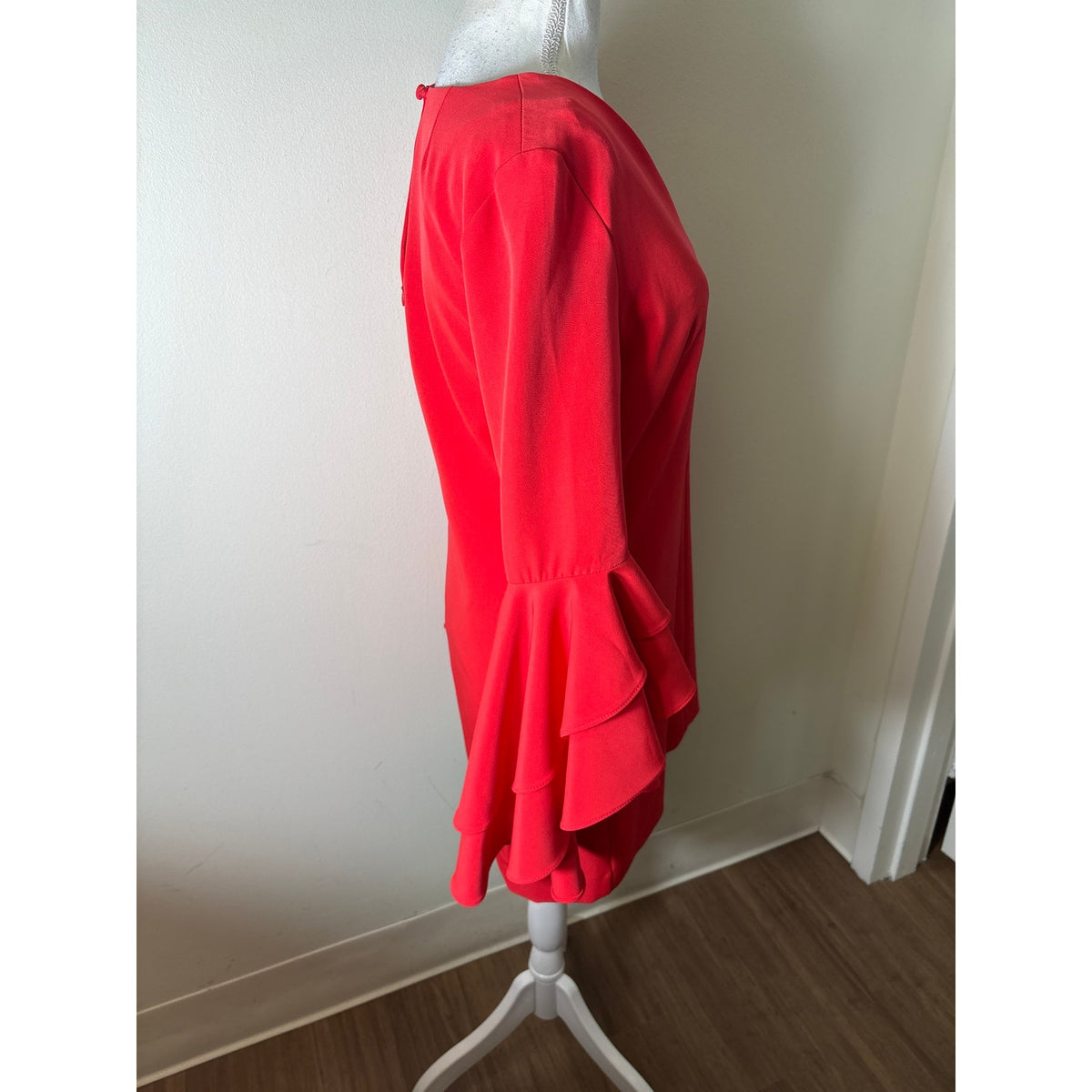 Milly Red Ruffle Sleeve Mini Dress Sz 4