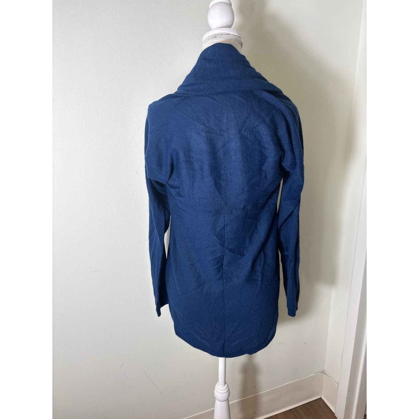 Textil Suca Navy Blue Baby Alpaca Cardigan Sweater Sz One Size
