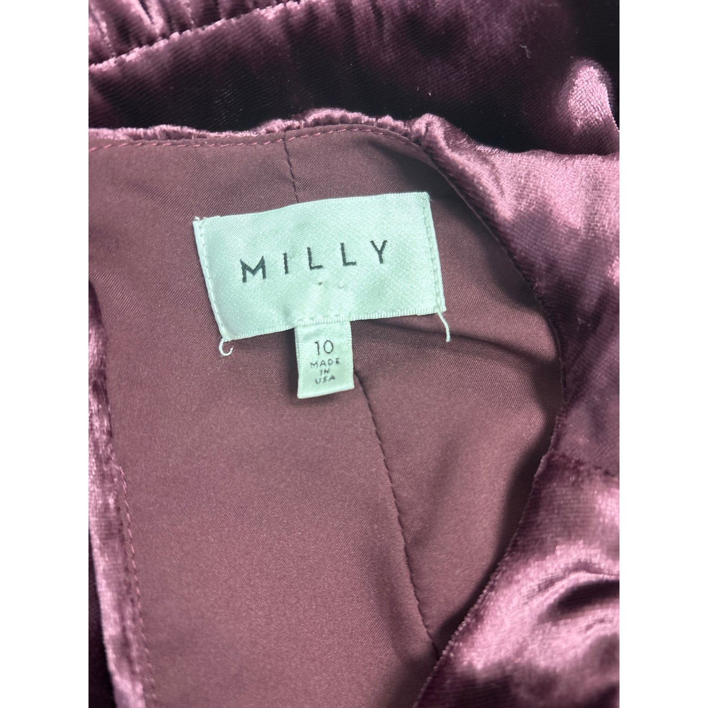 Milly Puple Crushed Velvet Halter Mini Dress Sz 10