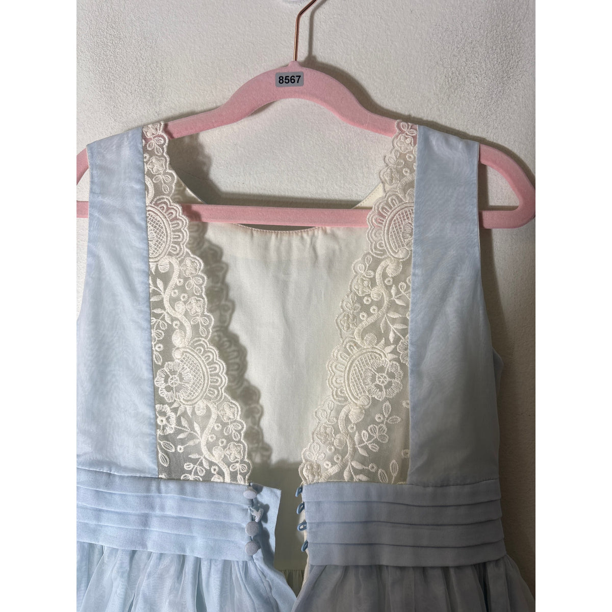 Girl's Abel and Lula Light Blue Sleeveless Embroidered Easter Dress Sz 10