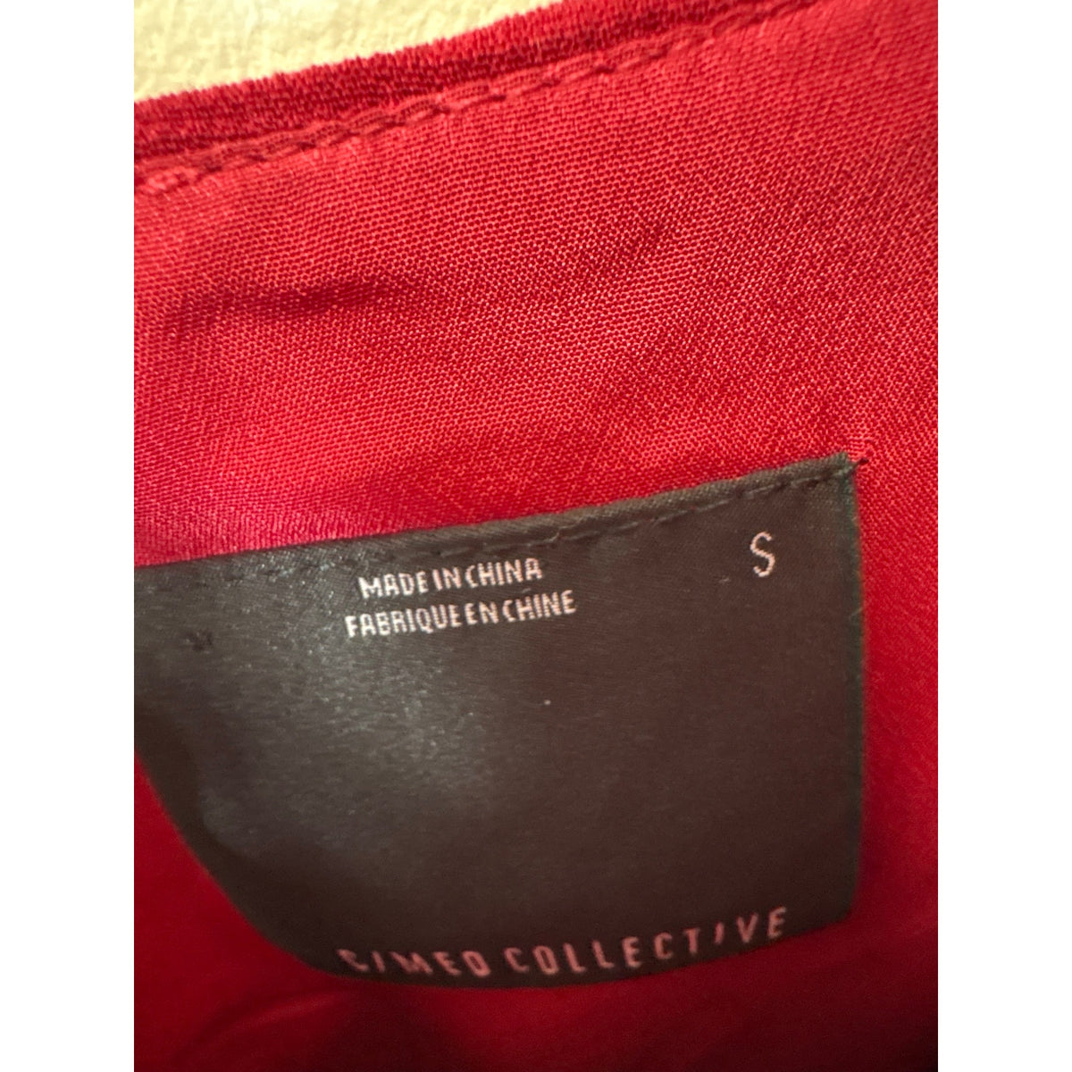 C/MEO Collective Red Halter One Shoulder Cocktail Dress Sz S
