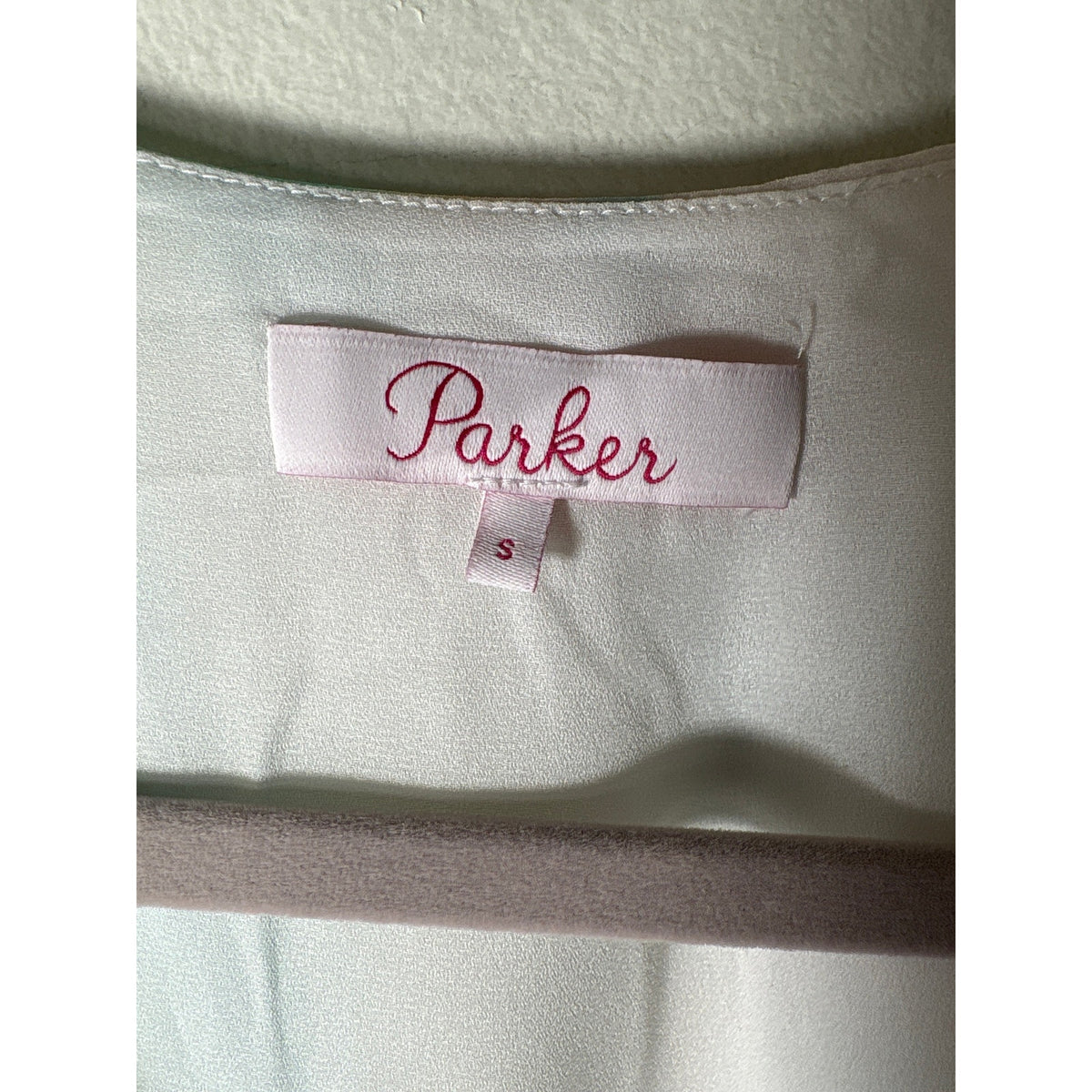 Parker Pastel Watercolor Futter Sleeve Smocked Waist Knee Length Dress Sz S