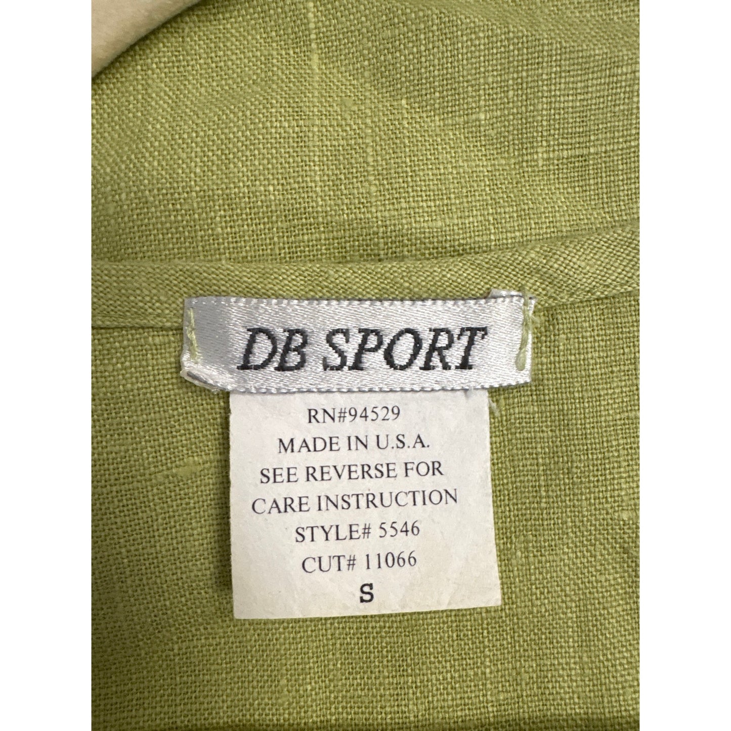 DB Sport Light Green Sleeveless Top and Crop Pants Set Sz S