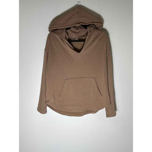 LNA Clothing Tan V Neck Hoodie sz S