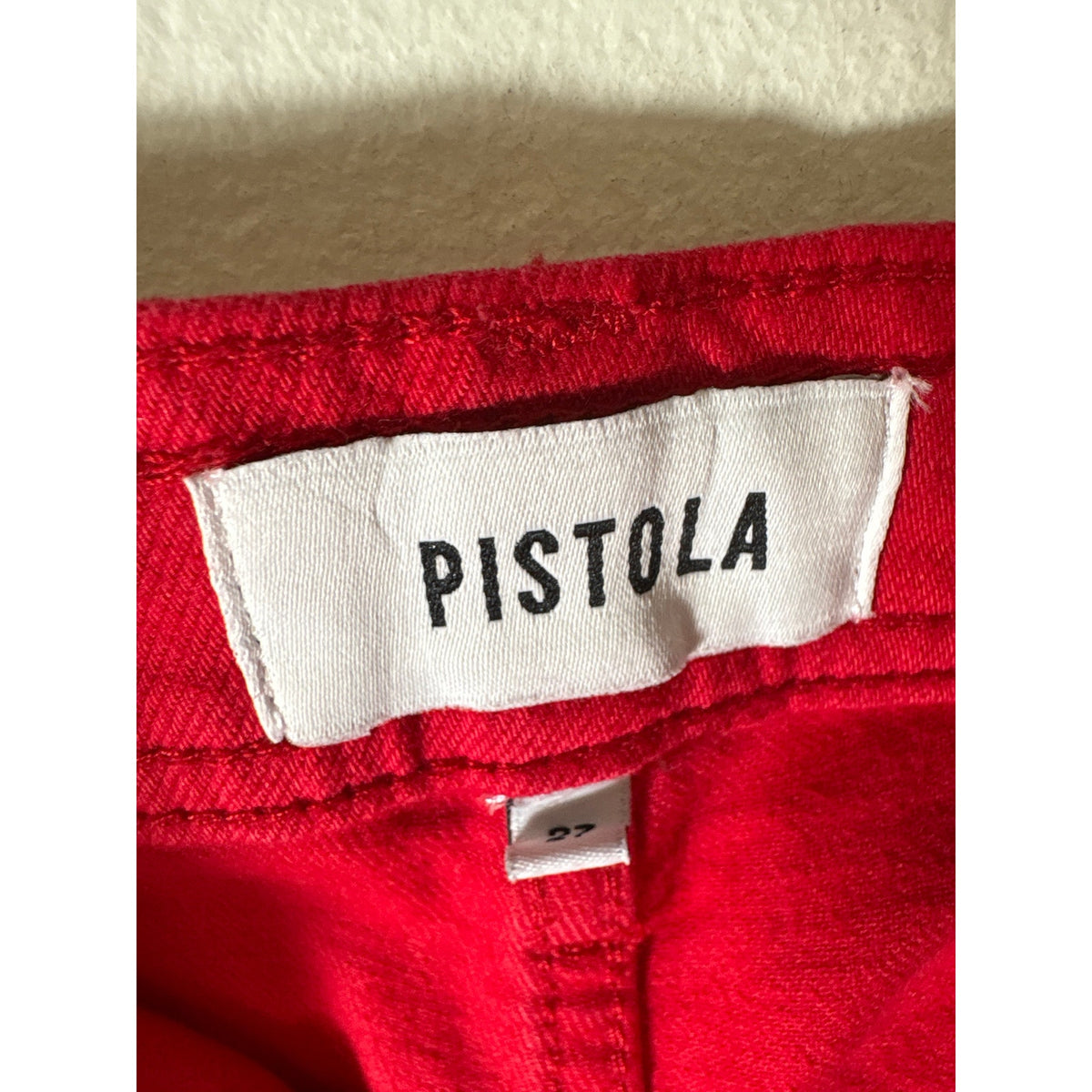 Pistola Red Wide Leg Denim Sz 27
