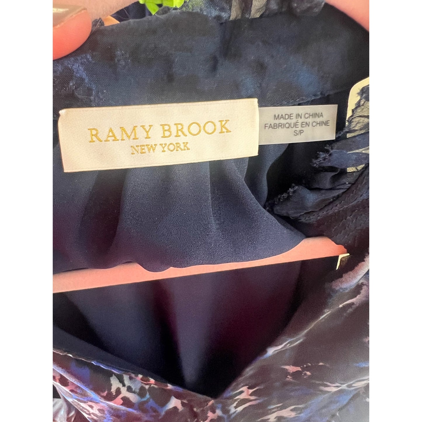 Ramy Brook Animal Print Silk High Neck Swing Tank size small