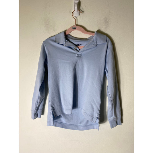 Boy's Land's End Light blue Long sleeve boys polo sz 5-6