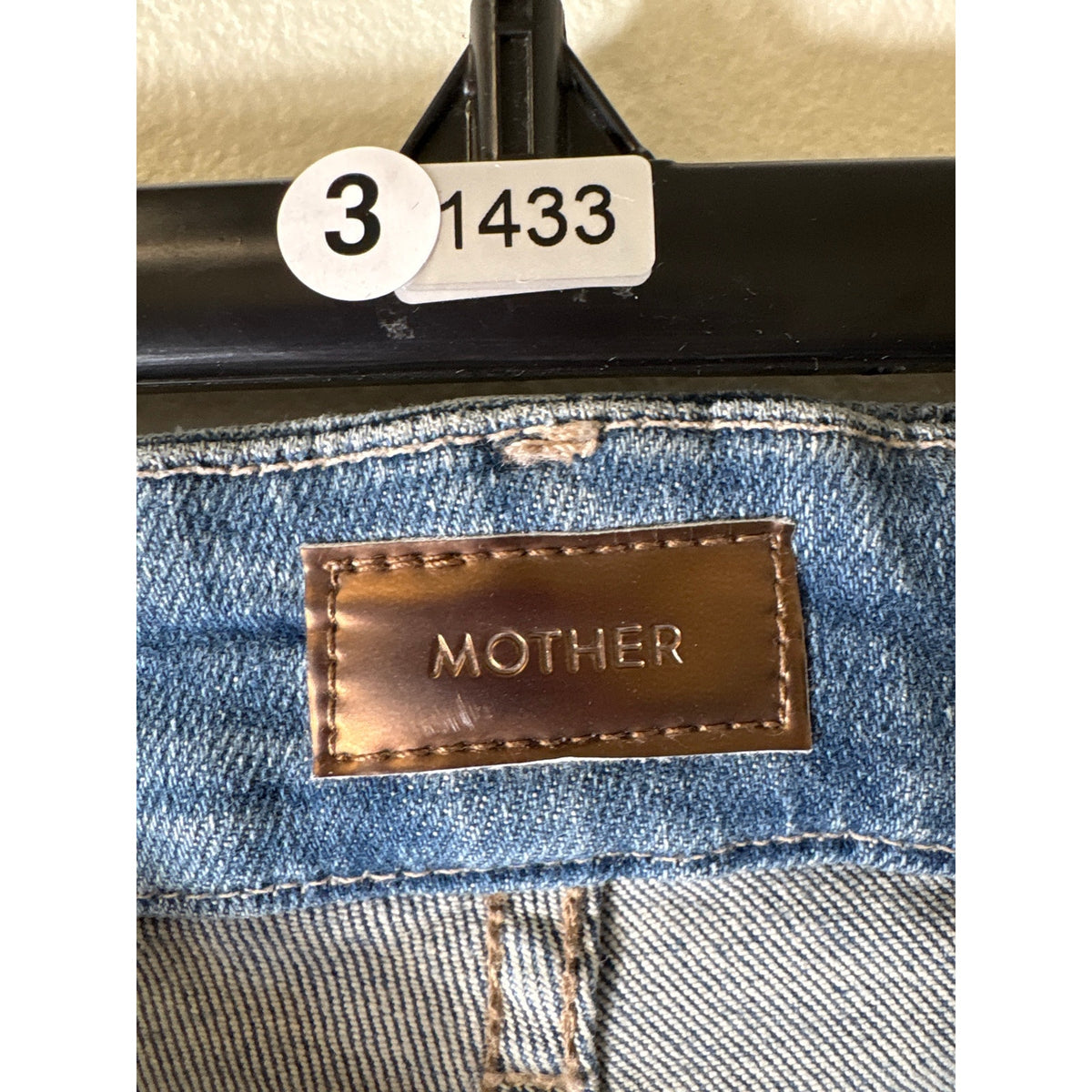 Mother High Waisted Looker Ankle Chew Denim Sz 29