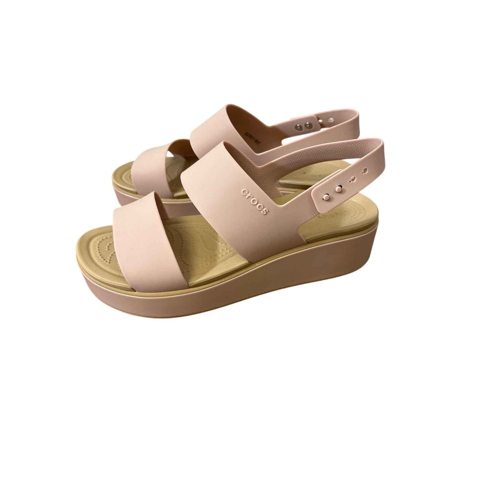 NWOB Crocs Lite Ride Pink Platform Sandal Sz 11W