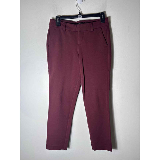 Liverpool Maroon Straight Leg Dress Pants Sz 2P
