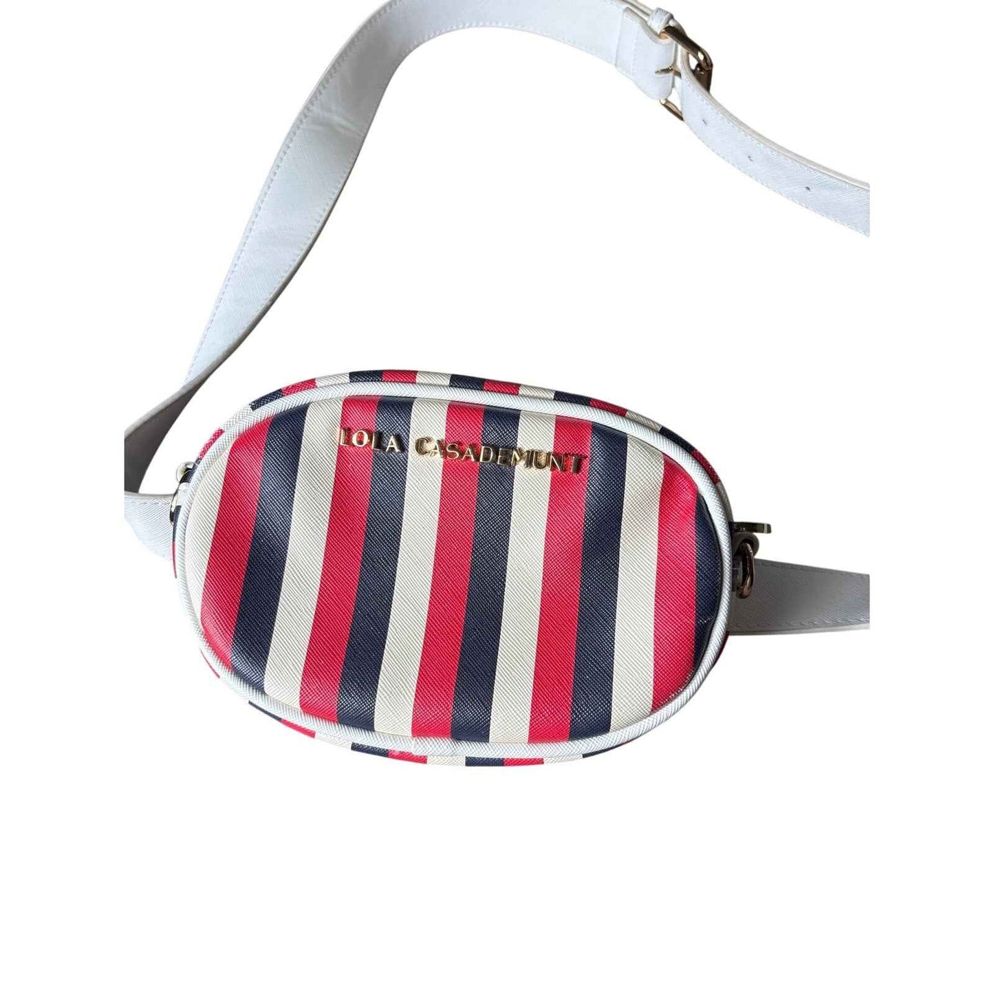 Lola Casademunt Red Blue Stripe France Belt Bag