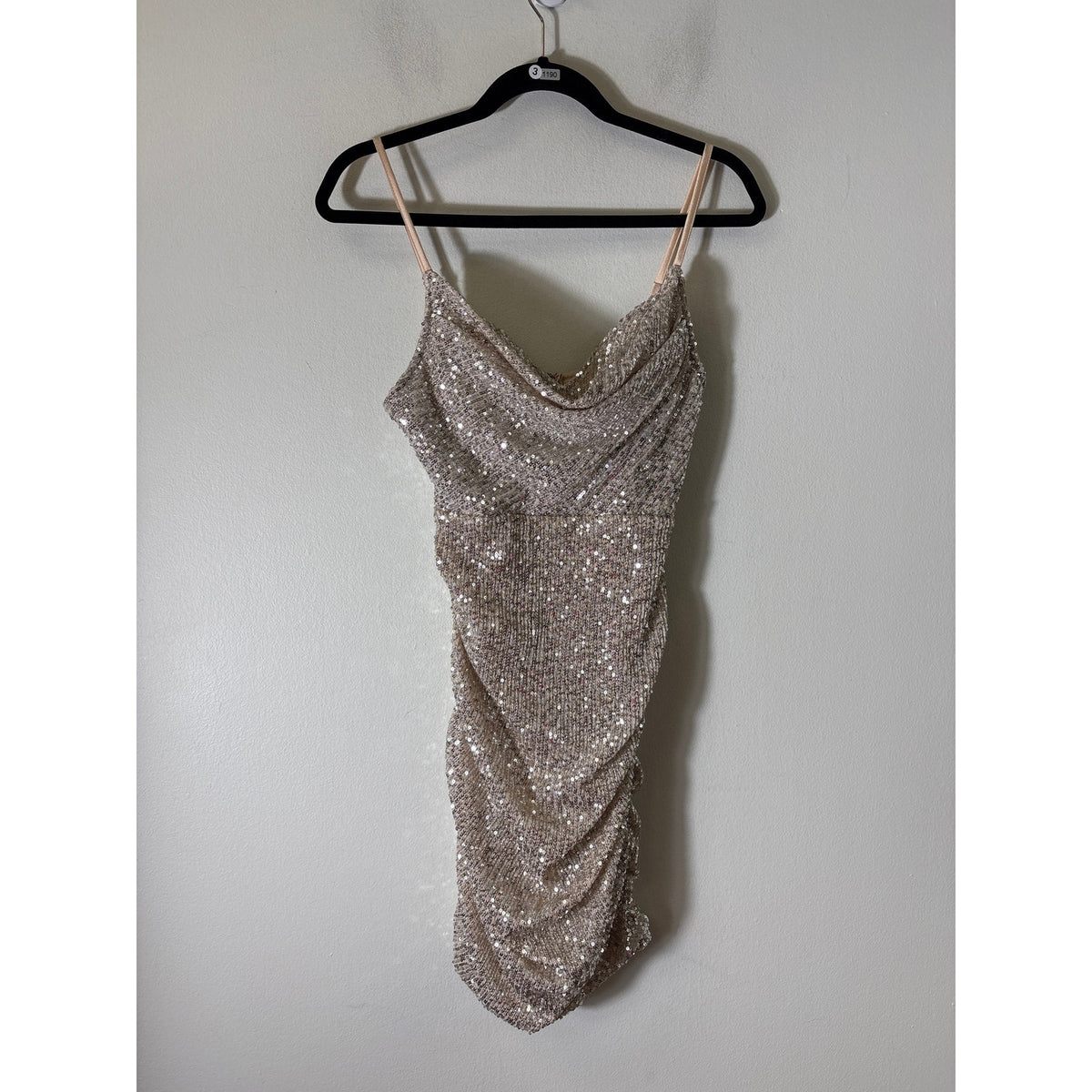 NWT Hello Molly Silver Sequin Cocktail Mini Dress Sz 6