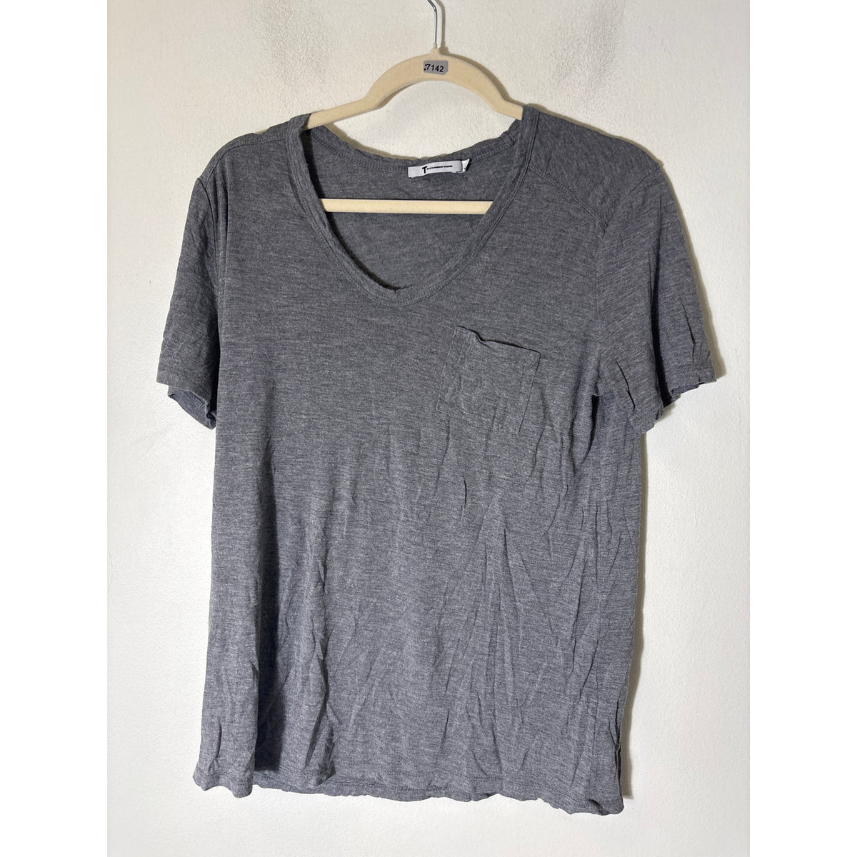 Alexander Wang Gray Short Sleeve Cotton Tee Sz M