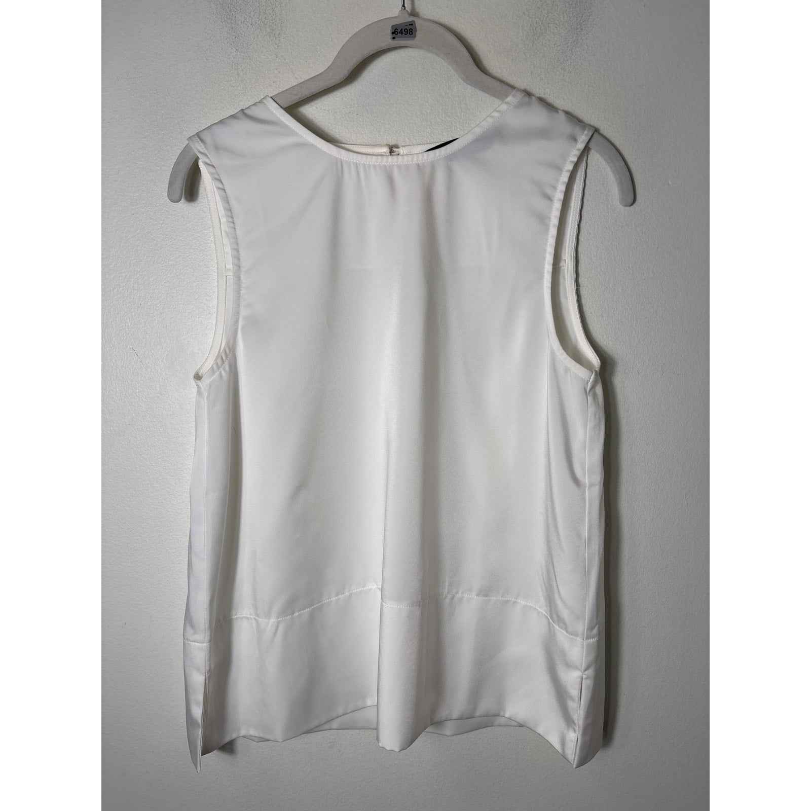 Abby Glass Classic White Sleeveless Tank Sz Xs