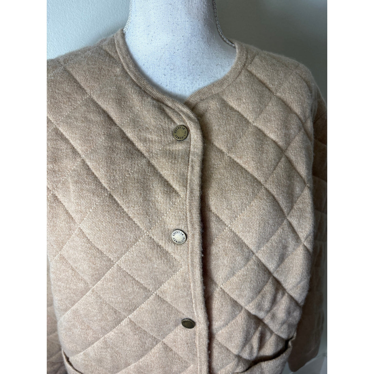 Guest in Residence Knitters Tan Long Sleeve Reversible Jacket Sz M
