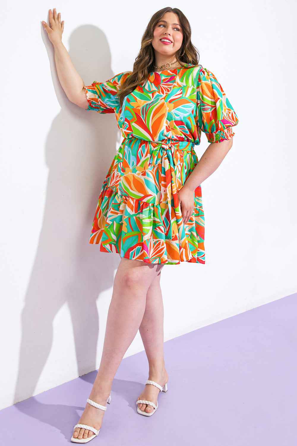 TIME TO START WOVEN MINI DRESS