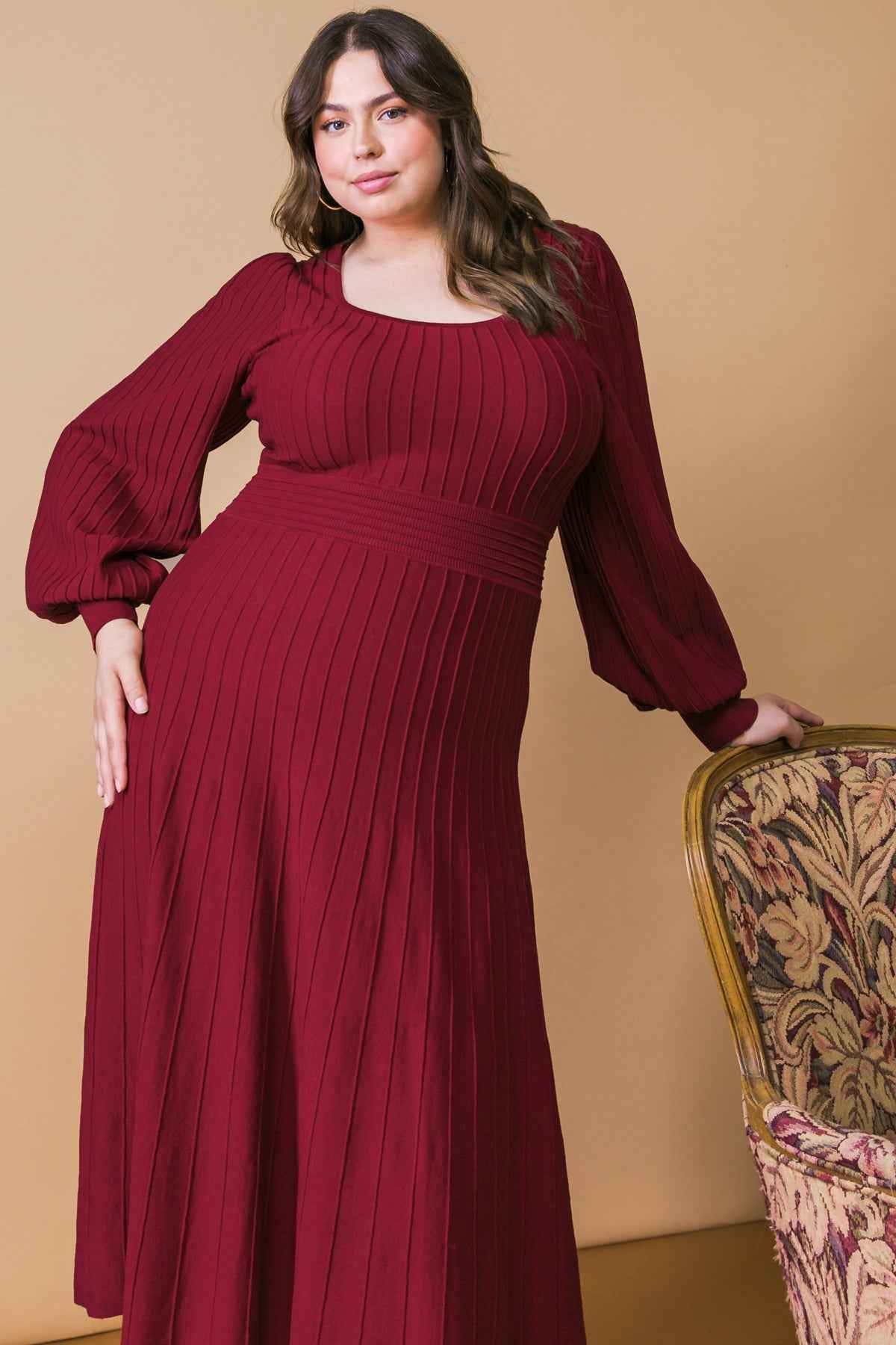 KEEP LOOKING UP SWEATER MIDI DRESS