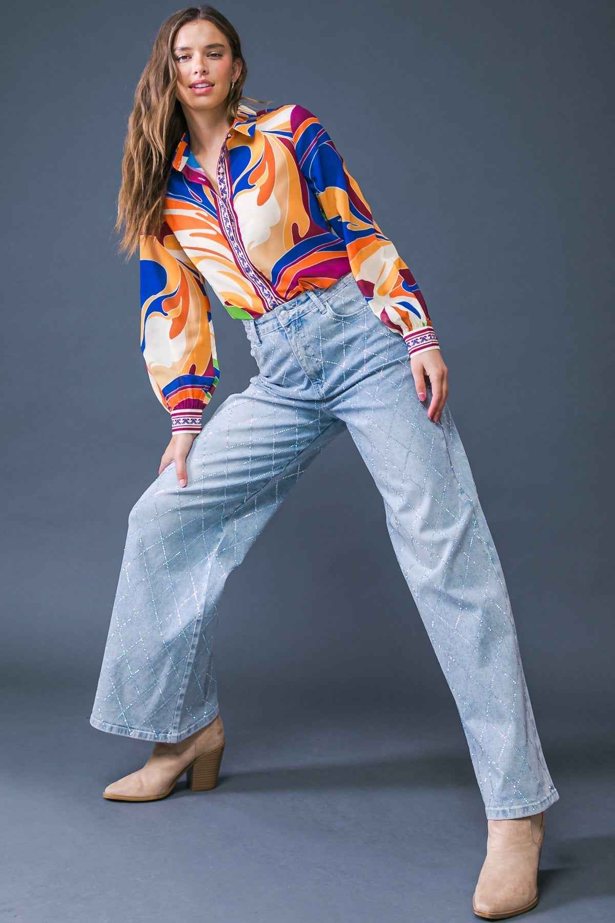 HUMMING BIRD WISHES WOVEN TOP