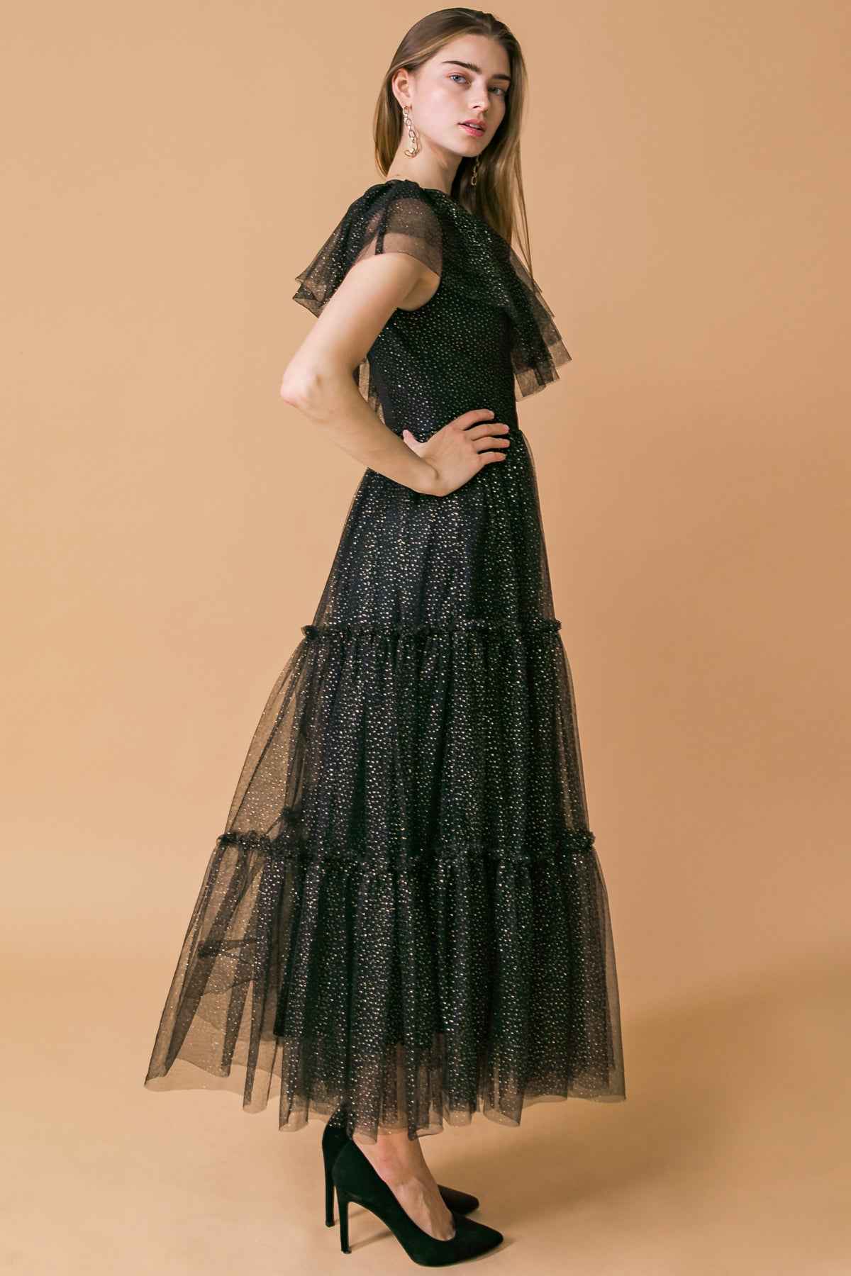 SOME FRESH AIR FUCHSIA TULLE MIDI DRESS