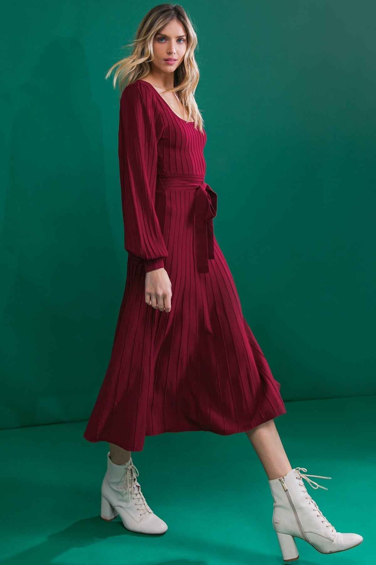 KEEP LOOKING UP SWEATER MIDI DRESS